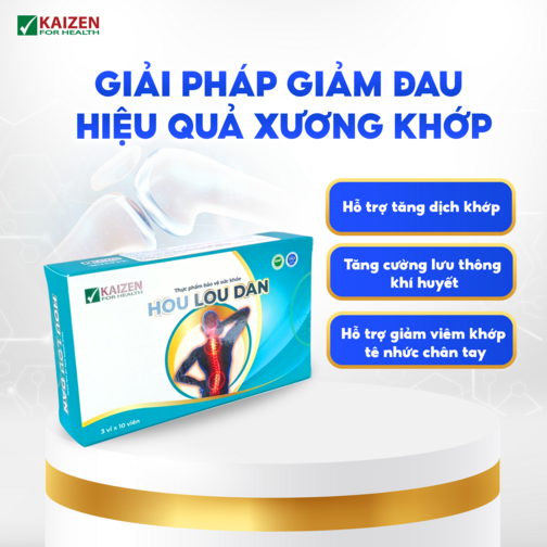 Viên uống giảm đau xương khớp, thoái hóa khớp, xương khớp Hou Lou Dan (Hộp 3 vỉ x 10 viên) (Mẫu mới)